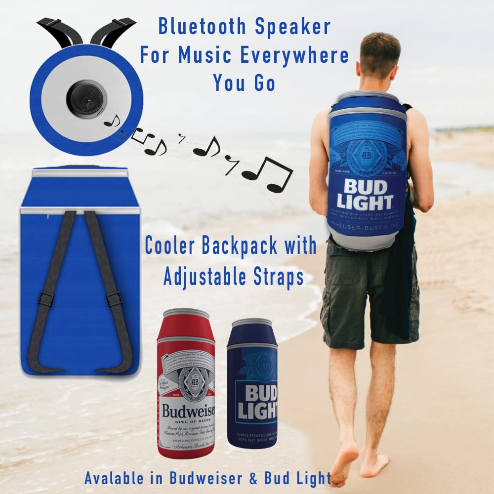 Bud shops Light Soft Cooler Bluetooth Speaker Portable Travel Cooler with Built in Spe