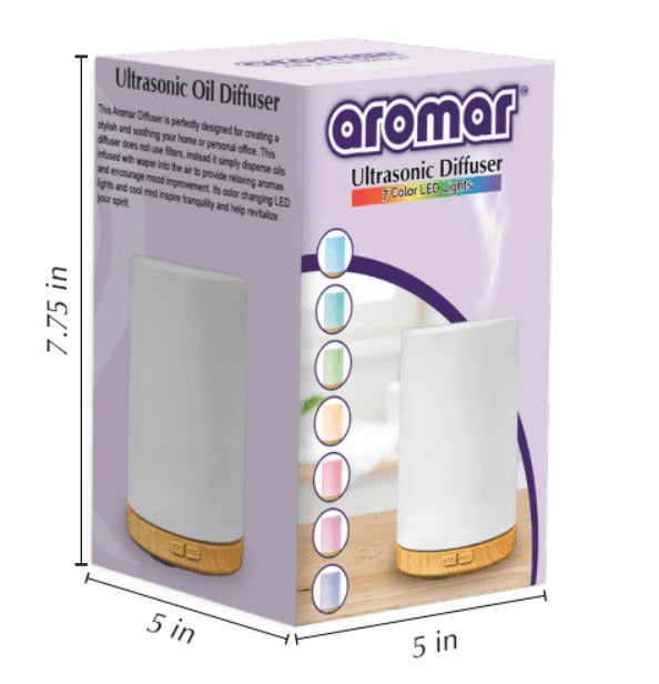 Aromar Ultrasonic 7 Color Led Lights Oil Diffuser New